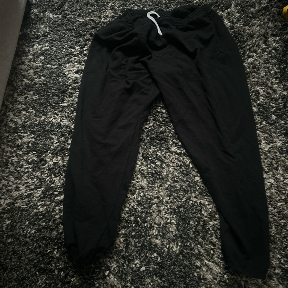 Athletic Works Black Cotton-Blend Pants